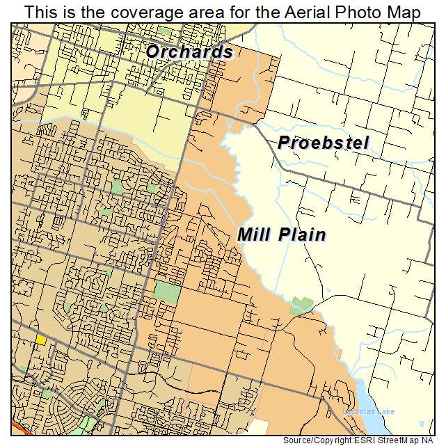 Mill Plain, WA location map 