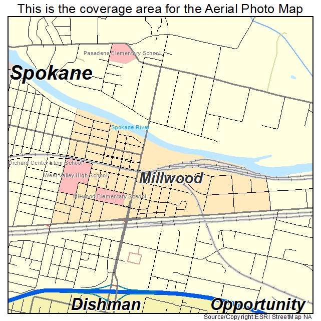 Millwood, WA location map 