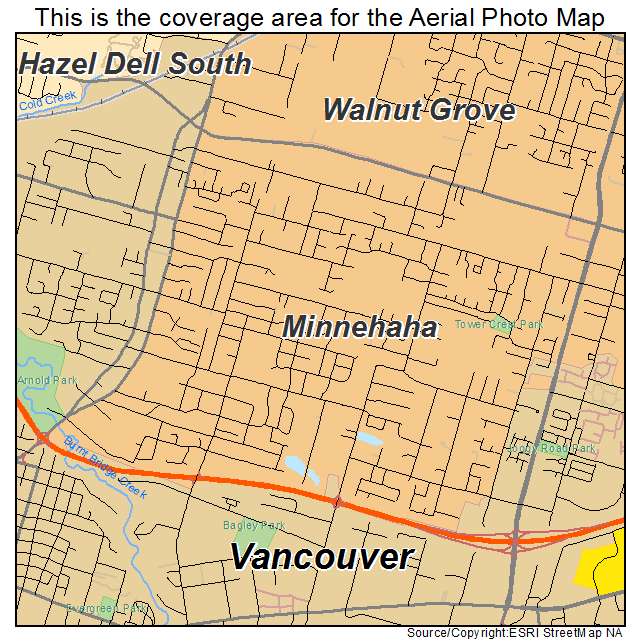 Minnehaha, WA location map 