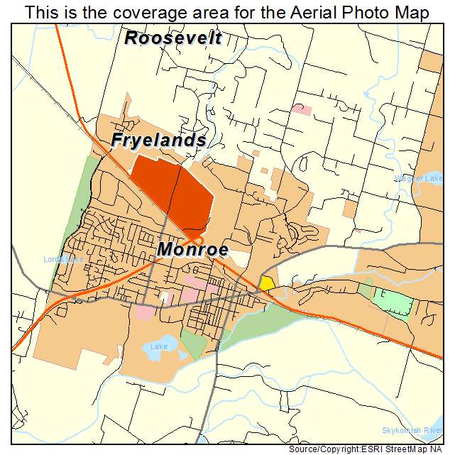 Monroe, WA location map 