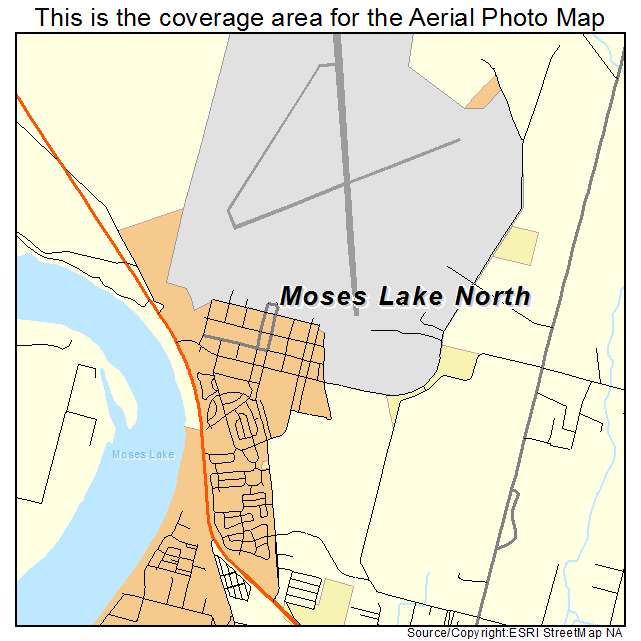 Moses Lake North, WA location map 