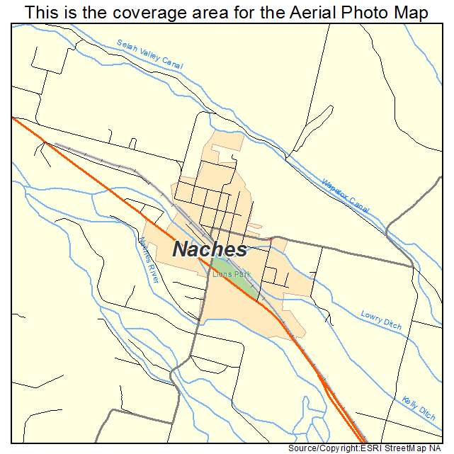 Naches, WA location map 