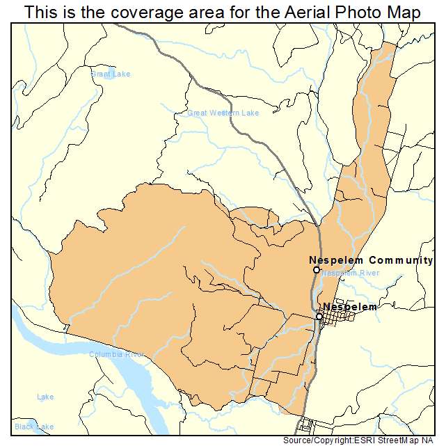 Nespelem Community, WA location map 