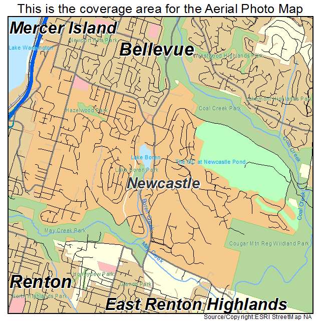 Newcastle, WA location map 