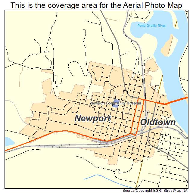 Newport, WA location map 