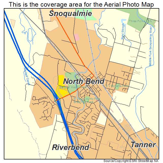 Aerial Photography Map Of North Bend Wa Washington
