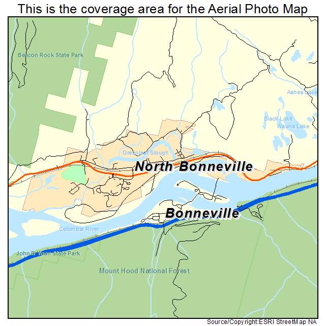 North Bonneville, WA location map 
