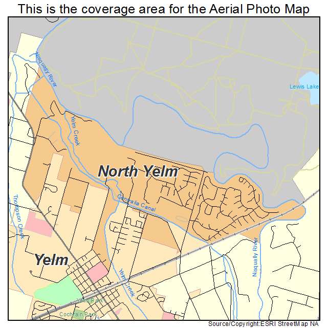 North Yelm, WA location map 