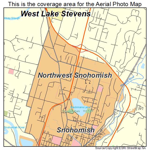Northwest Snohomish, WA location map 