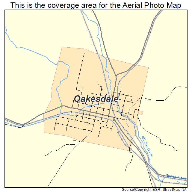Oakesdale, WA location map 