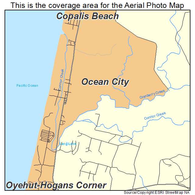 Ocean City, WA location map 