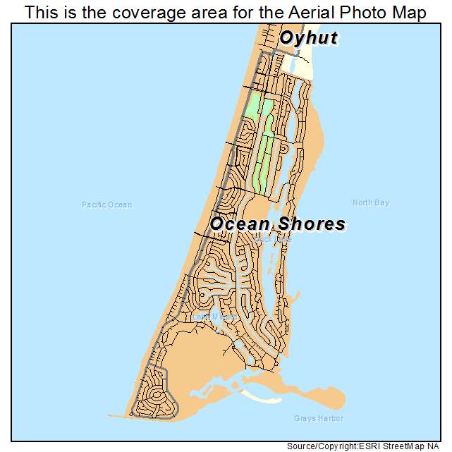 Ocean Shores, WA location map 