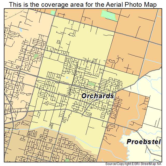 Orchards, WA location map 