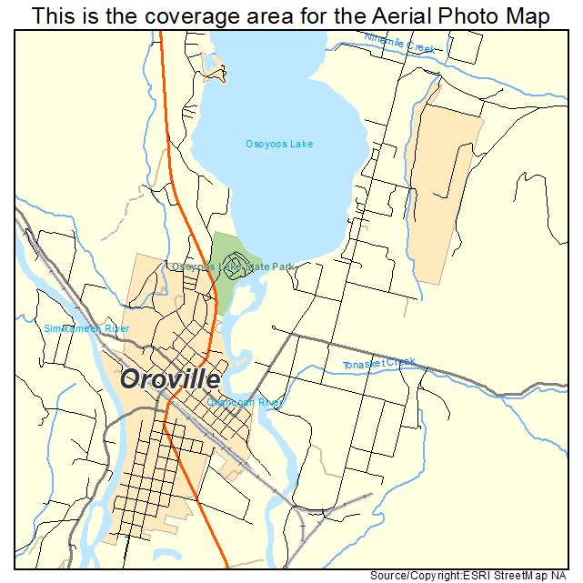 Oroville, WA location map 