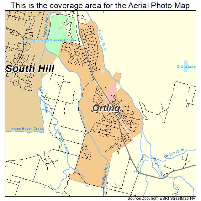 Orting, WA location map 