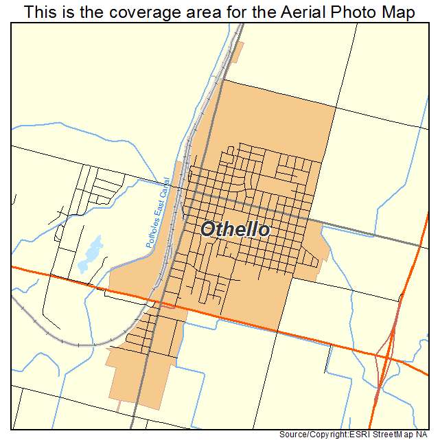 Othello, WA location map 