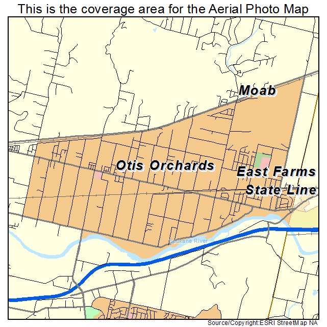 Otis Orchards East Farms, WA location map 