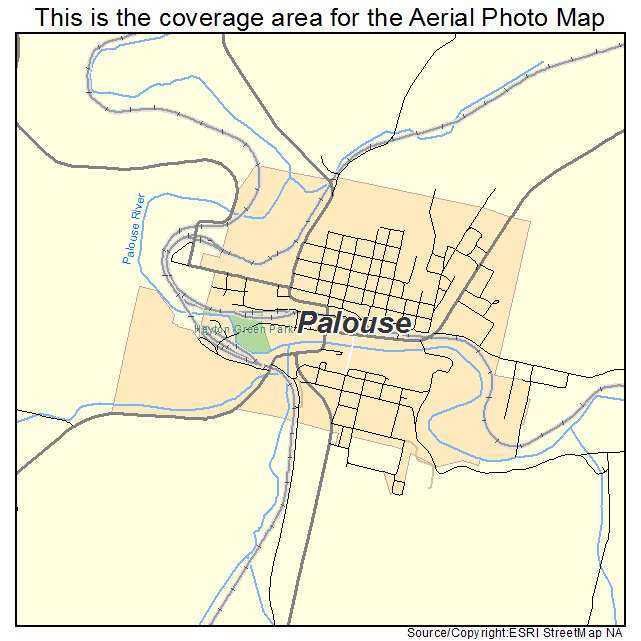 Palouse, WA location map 