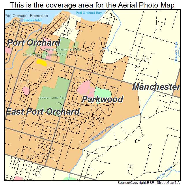 Parkwood, WA location map 