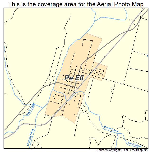 Pe Ell, WA location map 