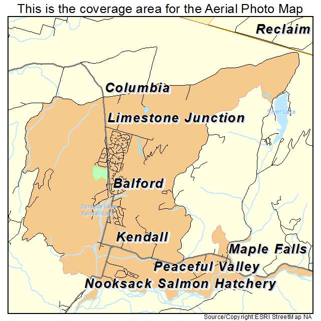 Peaceful Valley, WA location map 