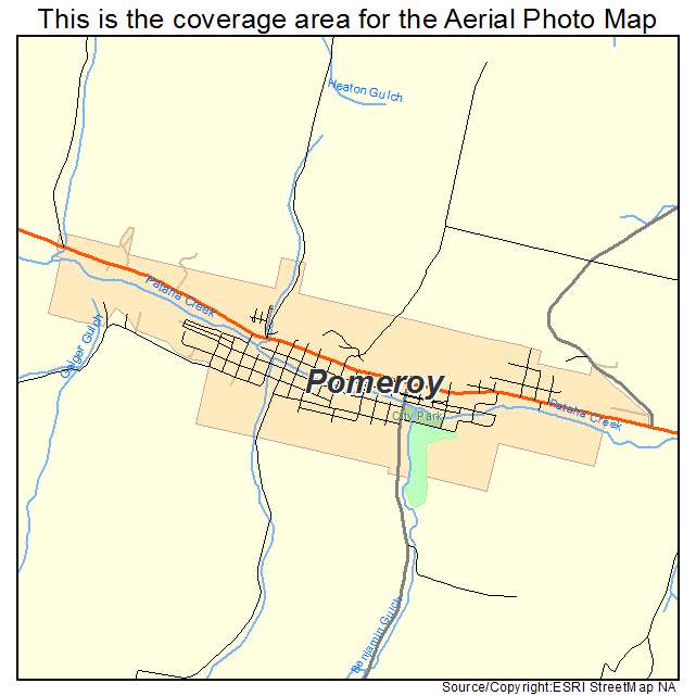 Pomeroy, WA location map 