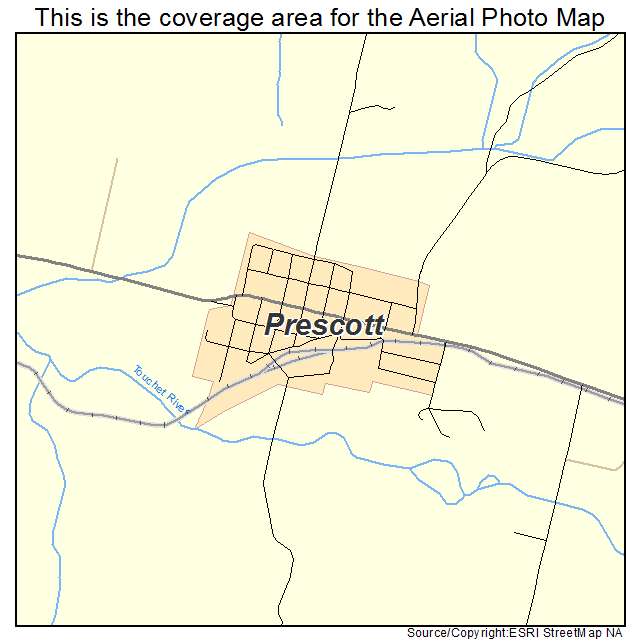 Prescott, WA location map 