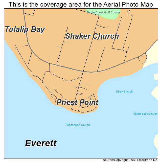 Priest Point, WA location map 