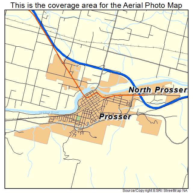 Prosser, WA location map 