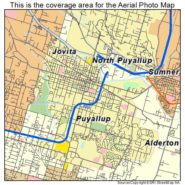 Puyallup, WA location map 