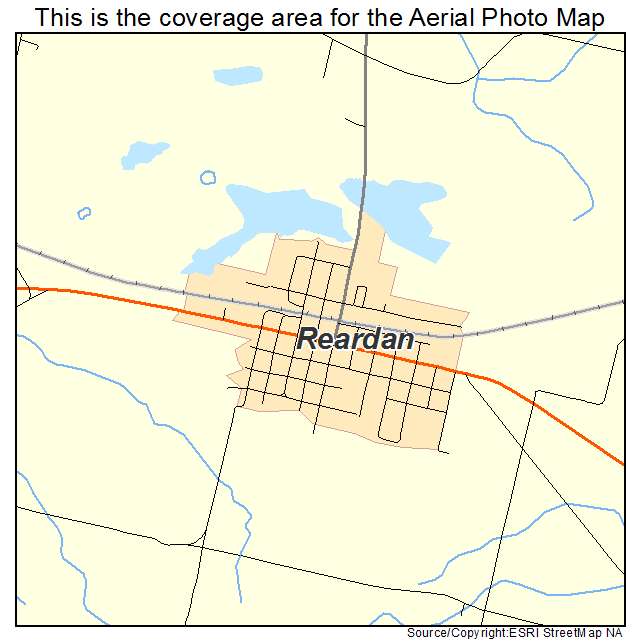 Reardan, WA location map 