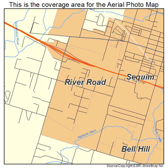 River Road, WA location map 
