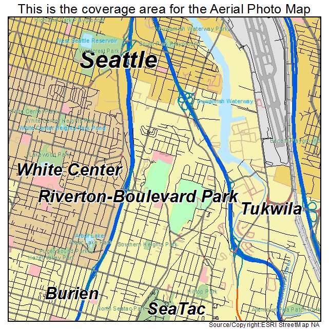 Riverton Boulevard Park, WA location map 