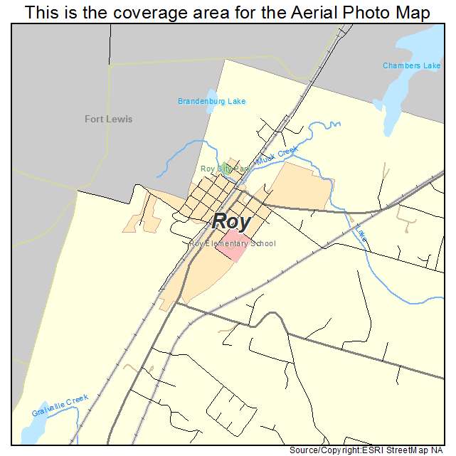 Roy, WA location map 