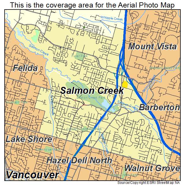 Salmon Creek, WA location map 