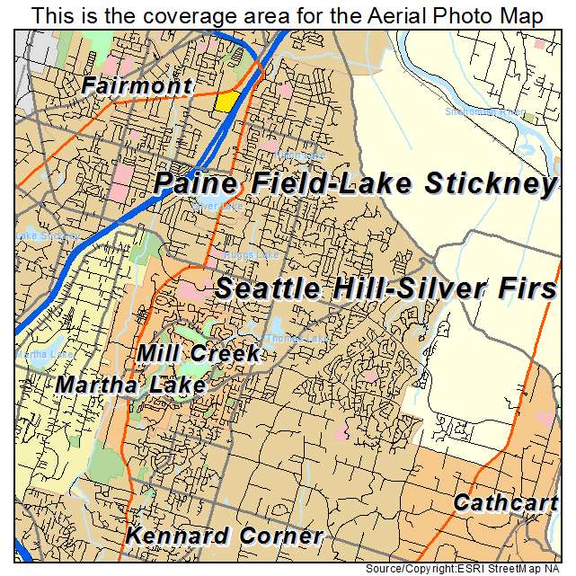 Seattle Hill Silver Firs, WA location map 