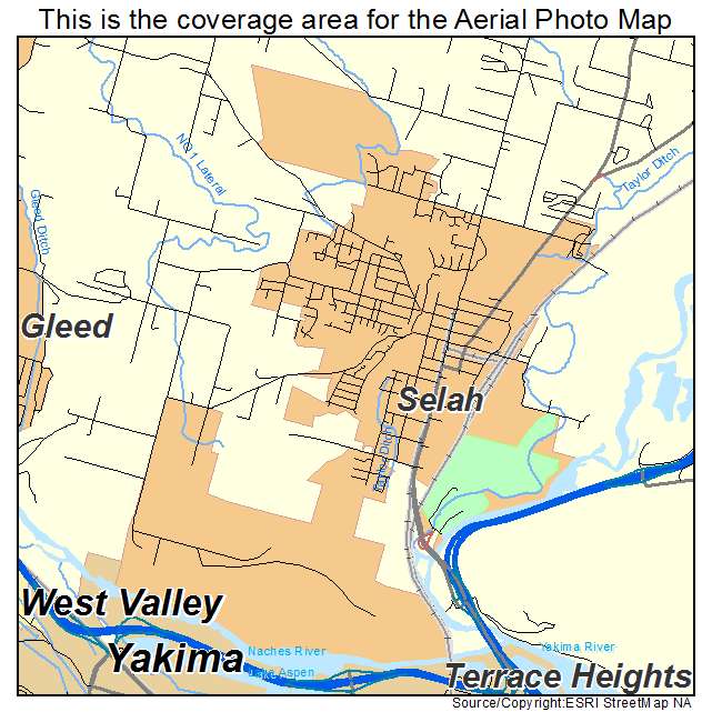 Selah, WA location map 