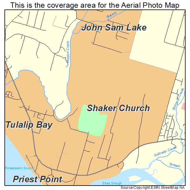 Shaker Church, WA location map 