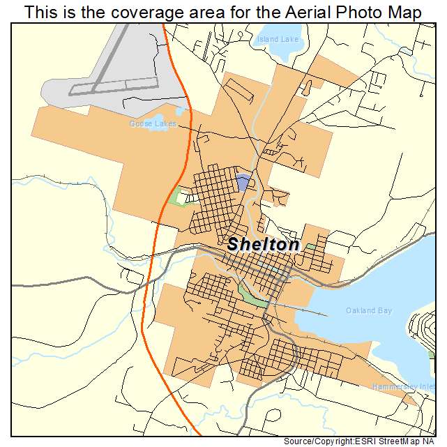 Shelton, WA location map 