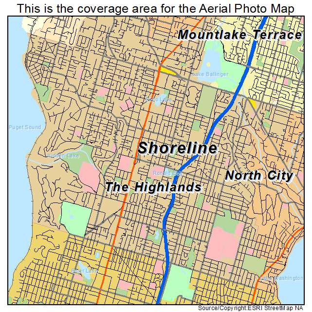 Shoreline, WA location map 