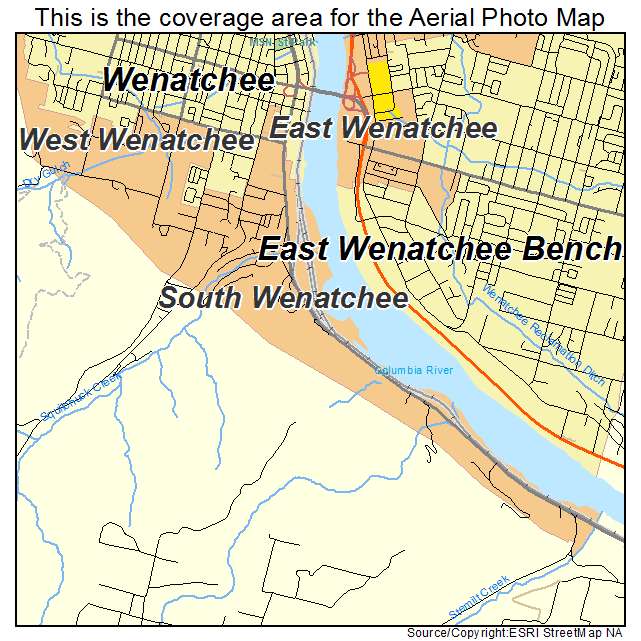 South Wenatchee, WA location map 