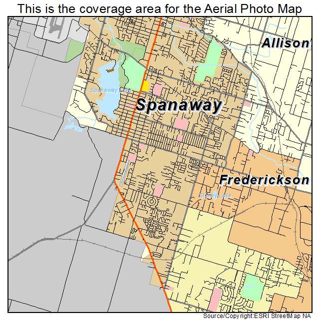 Spanaway, WA location map 