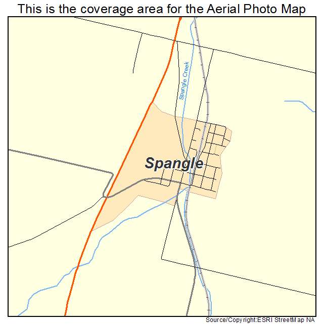 Spangle, WA location map 