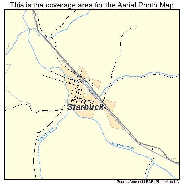 Starbuck, WA location map 