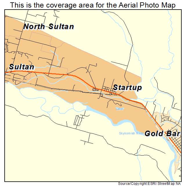 Startup, WA location map 