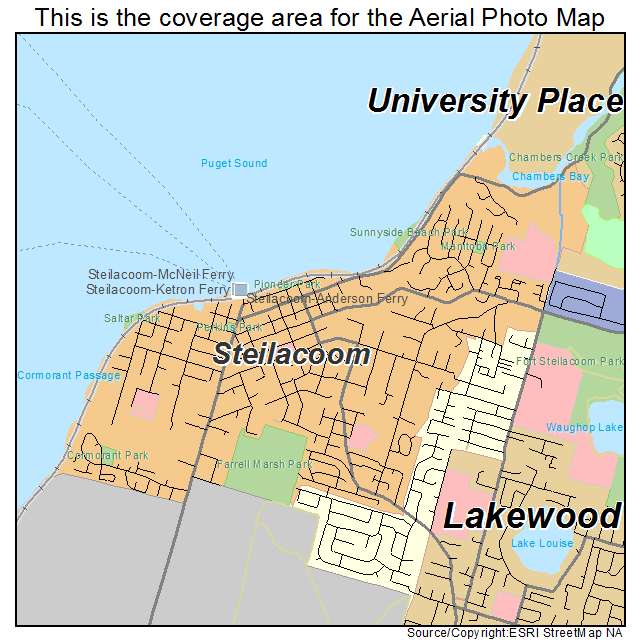 Steilacoom, WA location map 