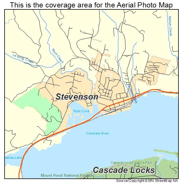 Stevenson, WA location map 