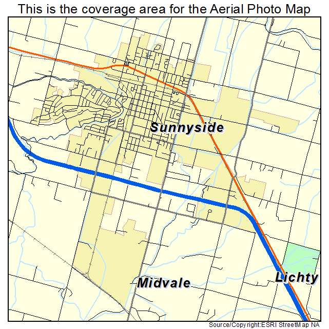 Sunnyside, WA location map 