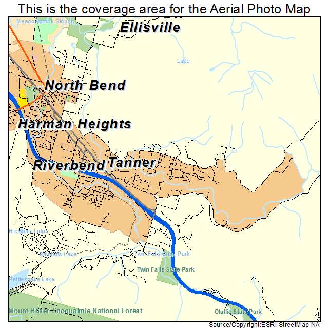 Tanner, WA location map 