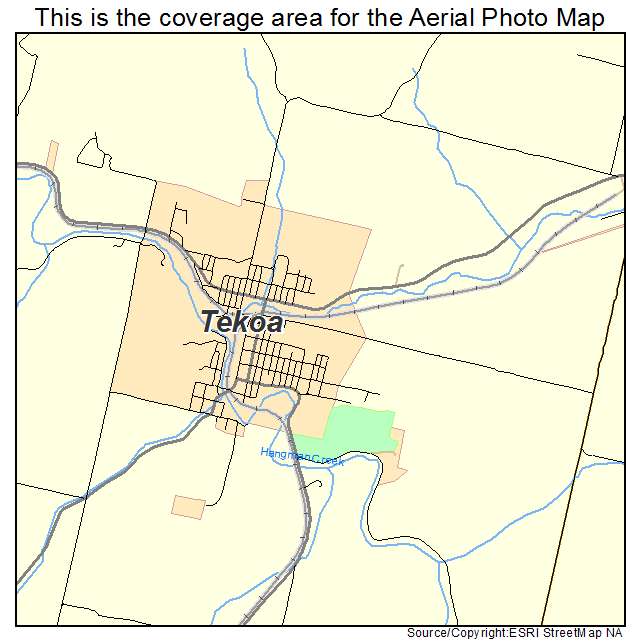 Tekoa, WA location map 